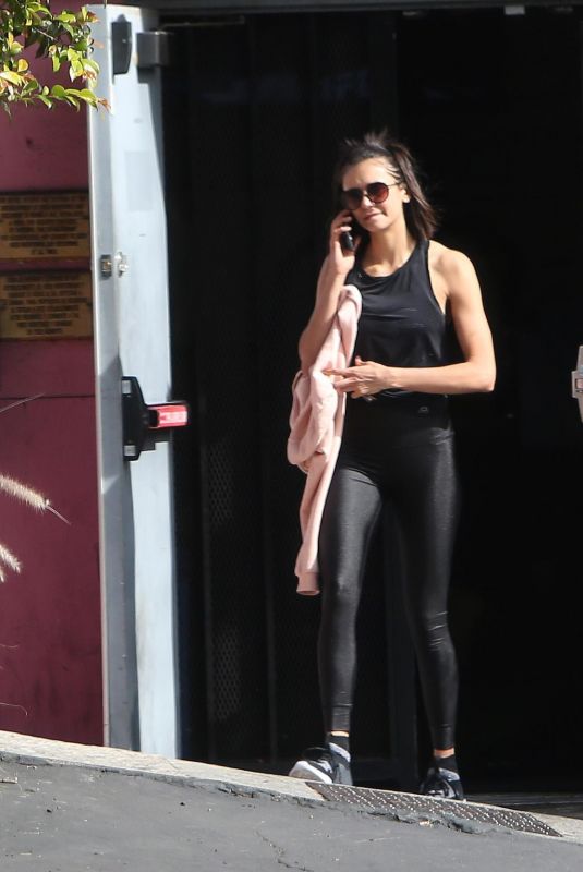 NINA DOBREV Heading to a Gym in West Hollywood 01/27/2018