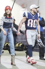 OLIVIA CULPO at Patriots vs Jaguars Game in Foxborough 01/21/2018