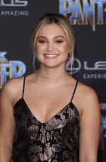 OLIVIA HOLT at Black Panther Premiere in Hollywood 01/29/2018