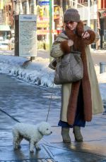 PARKER POSEY Walks Her Dog Out in New York 01/09/2018