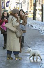 PARKER POSEY Walks Her Dog Out in New York 01/09/2018