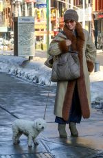 PARKER POSEY Walks Her Dog Out in New York 01/09/2018