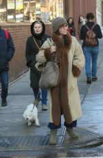 PARKER POSEY Walks Her Dog Out in New York 01/09/2018