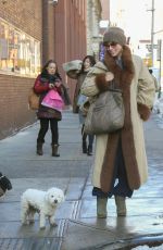 PARKER POSEY Walks Her Dog Out in New York 01/09/2018