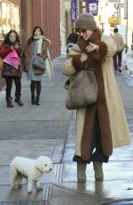 PARKER POSEY Walks Her Dog Out in New York 01/09/2018