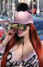 PHOEBE PRICE Out with Her Dog in Beverly Hills 01/25/2018