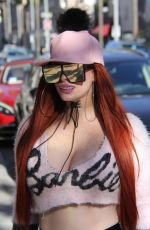 PHOEBE PRICE Out with Her Dog in Beverly Hills 01/25/2018