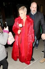 PINK Leaves Her Hotel in New York 01/27/2018