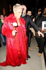 PINK Leaves Her Hotel in New York 01/27/2018