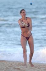 Pregnant CANDICE SWANEPOEL and DOUTZEN KROES in Bikinis at a Beach in Bahia 01/07/2018