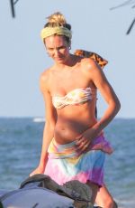 Pregnant CANDICE SWANEPOEL and DOUTZEN KROES in Bikinis at a Beach in Bahia 01/07/2018