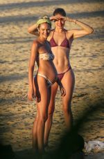 Pregnant CANDICE SWANEPOEL and DOUTZEN KROES in Bikinis at a Beach in Bahia 01/07/2018