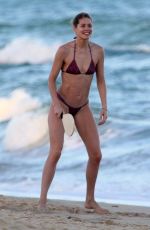 Pregnant CANDICE SWANEPOEL and DOUTZEN KROES in Bikinis at a Beach in Bahia 01/07/2018