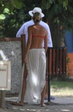 Pregnant CANDICE SWANEPOEL in Bikini on Vacation in Trancoso 01/02/2018