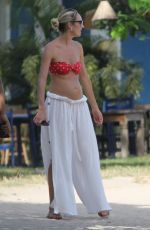 Pregnant CANDICE SWANEPOEL in Bikini on Vacation in Trancoso 01/02/2018