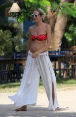 Pregnant CANDICE SWANEPOEL in Bikini on Vacation in Trancoso 01/02/2018