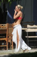 Pregnant CANDICE SWANEPOEL in Bikini on Vacation in Trancoso 01/02/2018