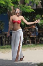 Pregnant CANDICE SWANEPOEL in Bikini on Vacation in Trancoso 01/02/2018