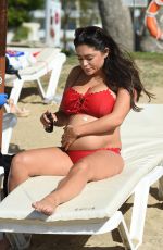 Pregnant CASEY BATCHELOR in Bikini on Vacation in Lanzarote 01/04/2018