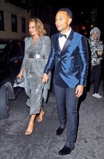 Pregnant CHRISSY TEIGEN and John Legend Heading to Grammy