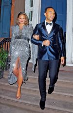 Pregnant CHRISSY TEIGEN and John Legend Heading to Grammy
