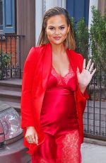 Pregnant CHRISSY TEIGEN Heading to Tonight Show Starring Jimmy Fallon in New York 01/30/2018