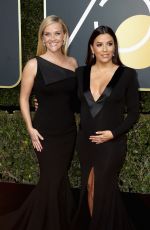 Pregnant EVA LONGORIA at 75th Annual Golden Globe Awards in Beverly Hills 01/07/2018