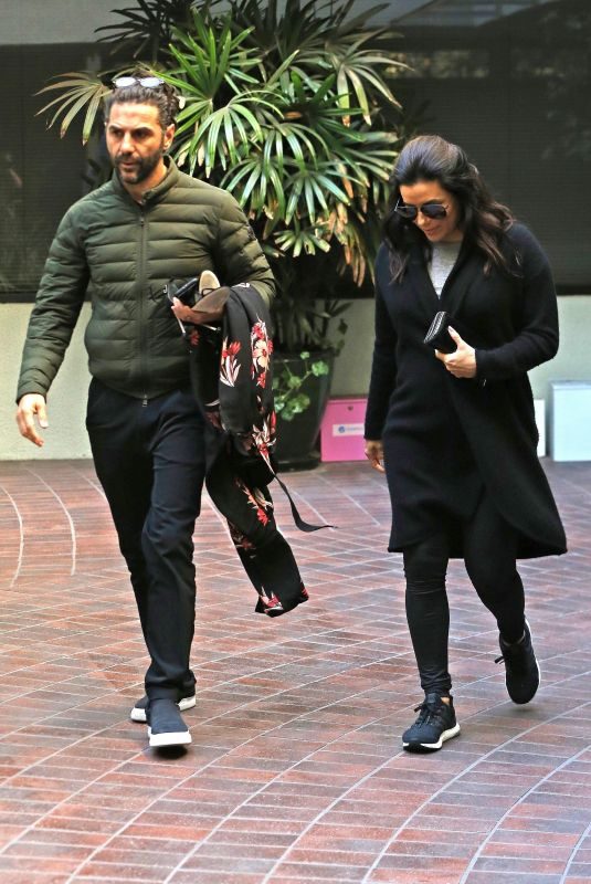 Pregnant EVA LONGORIA Leaves a Medical Clinic in Beverly Hills 01/25/2018