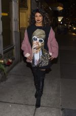 PRIYANKA CHOPRA Out for Dinner in New York 01/17/2018