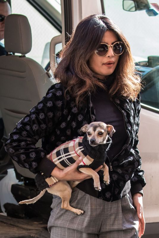 PRIYANKA CHOPRA Out with Her Dog in New York 01/26/2018