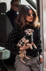 PRIYANKA CHOPRA Out with Her Dog in New York 01/26/2018