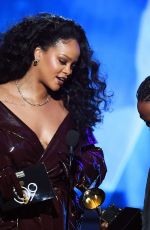RIHANNA and Kendrick Lamar at Grammy 2018 Awards in New York 01/28/2018
