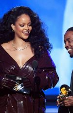 RIHANNA and Kendrick Lamar at Grammy 2018 Awards in New York 01/28/2018