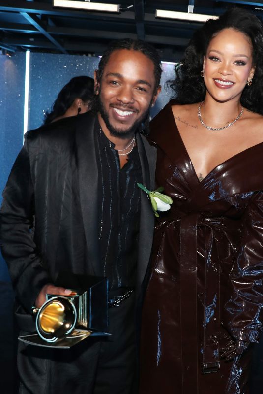 RIHANNA and Kendrick Lamar at Grammy 2018 Awards in New York 01/28/2018