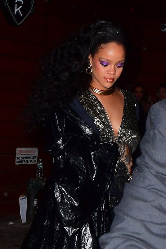 RIHANNA Leaves 1Oak Nightclub in New York 01/29/2018