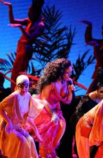 RIHANNA Performs at 60th Annual Grammy Awards in New York 01/28/2018