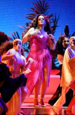 RIHANNA Performs at 60th Annual Grammy Awards in New York 01/28/2018