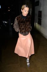 RITA ORA Arrives at BBC Radio 1 in London 01/12/2018