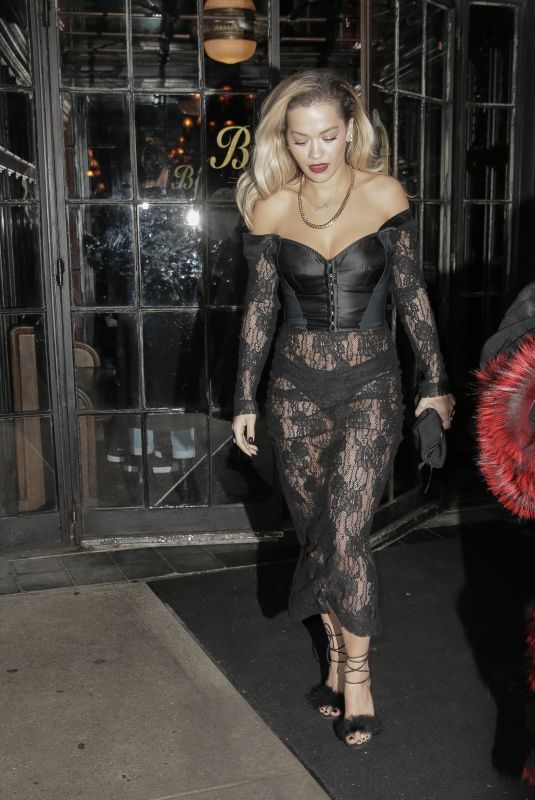 RITA ORA Heading to a Grammys After Party in New York 01/28/2018