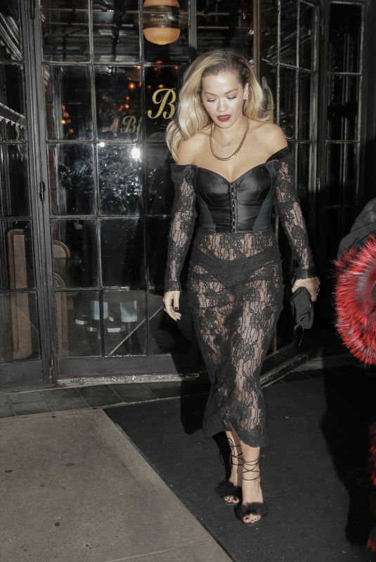 RITA ORA Heading to a Grammys After Party in New York 01/28/2018