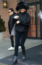 RITA ORA Leaves Bowery Hotel Wearing a Big Fur Hat in New York 01/30/2018