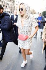 RITA ORA Leaves Her Hotel in Paris 01/23/2018