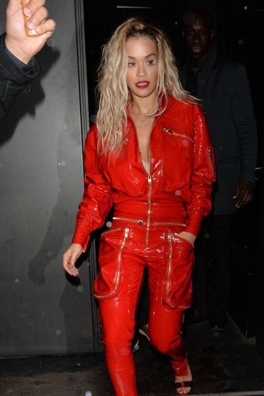 RITA ORA Leaves Her Private Gig at Paris Fashion Week 01/21/2018