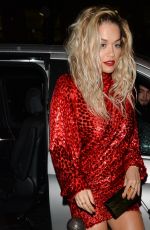 RITA ORA Leaves Her Private Gig at Paris Fashion Week 01/21/2018