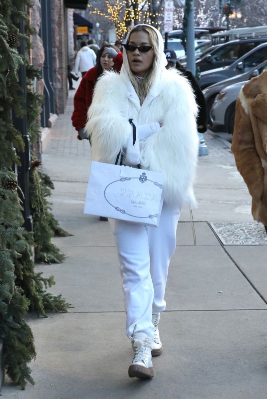 RITA ORA Out Shopping in Aspen 01/01/2018