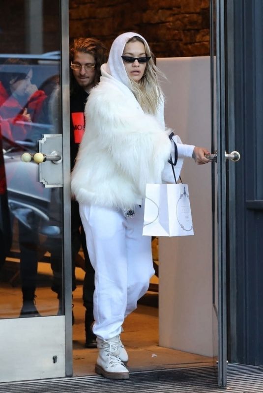 RITA ORA Shopping at Prada in Aspen 12/31/2017