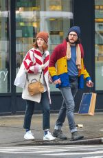 ROSE LESLIE and Kit Harington Out in New York 01/11/2018