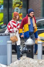 ROSE LESLIE and Kit Harington Out in New York 01/11/2018