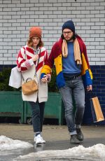ROSE LESLIE and Kit Harington Out in New York 01/11/2018