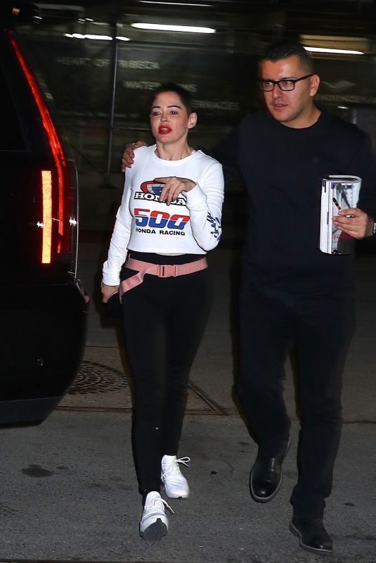 ROSE MCGOWAN Arrives at a Grammy After Party in New York 01/28/2018